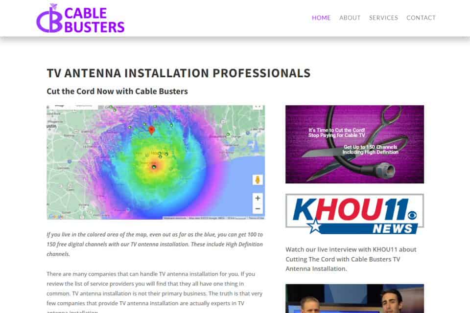 Cable Busters TV Antenna Installation by T-Shirt Memory Quilts